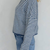 Piper Cardigan in Blue Stripe