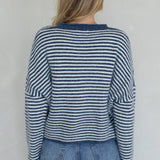 Piper Cardigan in Blue Stripe