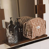 Vichy Cotton Toiletry Bag