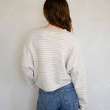 Piper Cardigan in Tan Stripe