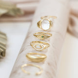 Emerald Evil Eye Ring