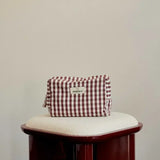 Vichy Cotton Toiletry Bag