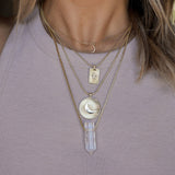 Crescent Moon Coin Necklace