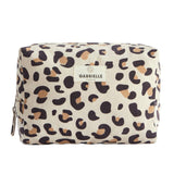 Cotton Toiletry Bag in Leopard