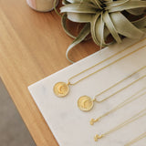 Crescent Moon Coin Necklace