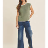 Sheridan Sweater Vest in Sage