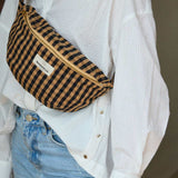Cotton Fanny Pack in Vichy Café