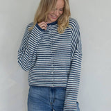 Piper Cardigan in Blue Stripe