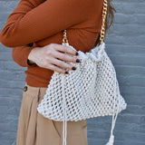 Lyon Macrame Bag in Cream