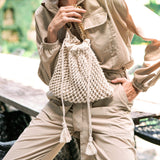 Lyon Macrame Bag in Cream