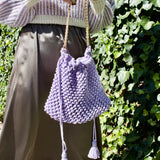 Lyon Macrame Bag in Lilac