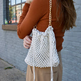 Lyon Macrame Bag in Cream