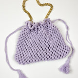 Lyon Macrame Bag in Lilac