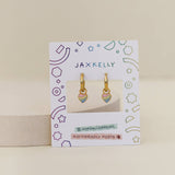 Heart Enamel Charm Hoop