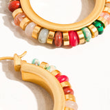 Capri Beaded Hoop Earrings