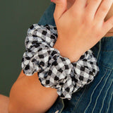 Gothic Gingham Jumbo Scrunchie