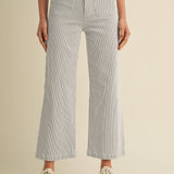 Birdie Patch Pocket Wide Legs in Stripe