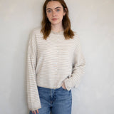 Piper Cardigan in Tan Stripe