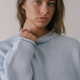 Gillian Rollneck Sweater in Sky
