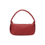 Alma Recycled Vegan Top Handle Bag in Cranberry