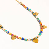Archie Beaded Heart Necklace