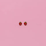 Strawberry Flat Back Kids Earrings