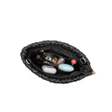 Daisy Recycled Vegan Crossbody Bag in Black