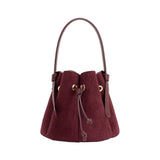 Laguna Recycled Vegan Suede Bag in Burgundy