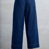 Milling Cropped Wide Legs in Dark Denim
