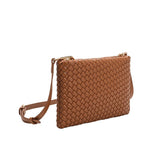 Daisy Recycled Vegan Crossbody Bag in Saddle