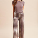 Hayden Gingham Wide Legs