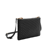 Daisy Recycled Vegan Crossbody Bag in Black