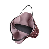 Cathy Polka Dot Tote Bag in Burgundy