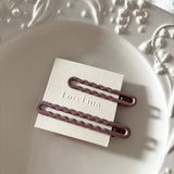 Muted Wavy Hair Clip Set