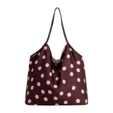 Cathy Polka Dot Tote Bag in Burgundy