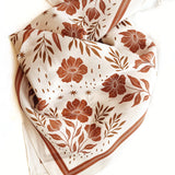 Silk Bandana Scarf in Desert Floral