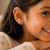 Bookworm Enamel Flat Back Kids Earrings