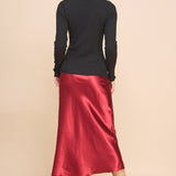 Anastasia Slip Skirt in Wine