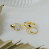 Ridged Gold Ring
