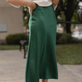 Anastasia Slip Skirt in Forest