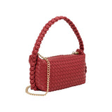 Alma Recycled Vegan Top Handle Bag in Cranberry