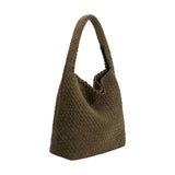 Johanna Recycled Vegan Suede Shoulder Bag in Pine