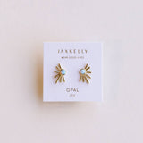 Sun Ray Earrings in Fire Opal