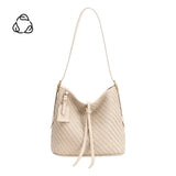 Thalia Recycled Vegan Leather Bag in Bone