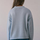 Gillian Rollneck Sweater in Sky