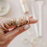 Ridged Gold Ring