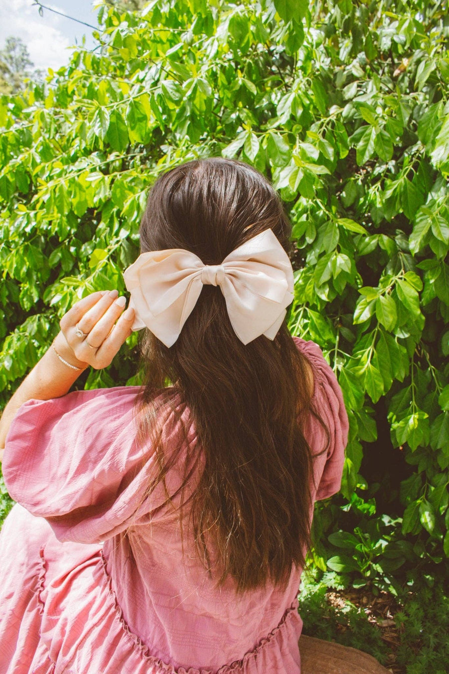 Lainey Bow Barrette in Cream