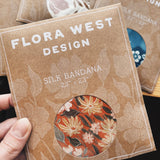 Silk Bandana Scarf in Desert Floral