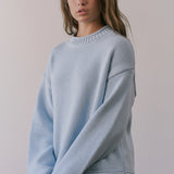 Gillian Rollneck Sweater in Sky