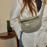 Cotton Fanny Pack in Quartz Stripe